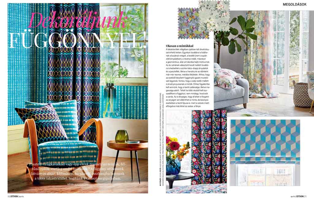 Otthon magazin megjelenés függöny