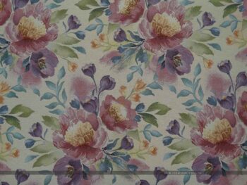 Flower fehér bútorszövet 100