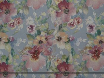Flower szürke bútorszövet virágos mintával 100