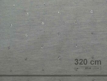 Punt dekorvászon lurex ezüst 320 cm széles