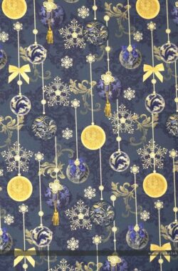 Karácsonyfadíszek digitális nyomtatású pamutvászon 100