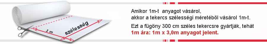 tesztil tekercs vágási méret 300 cm