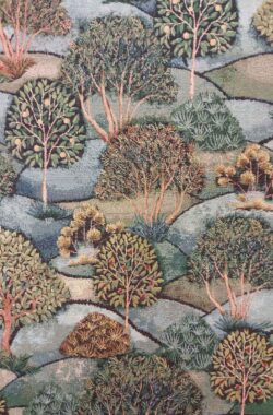 fák-dombok bútorszövet 100