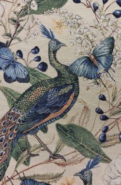 pávás bútorszövet teljes kép