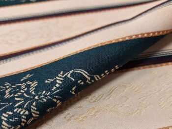 Lozano klasszikus bútorszövet csíkos zöld hullám2