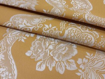 romina klasszikus bútorszövet sárga hajtott