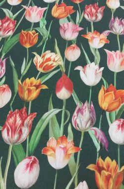 tulipános festett kültéri dekorvászon dralon