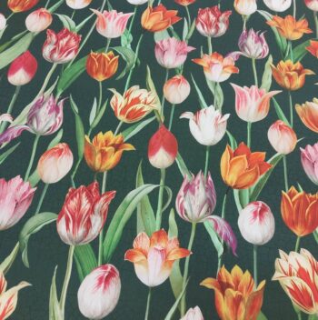 tulipános festett kültéri dekorvászon dralon