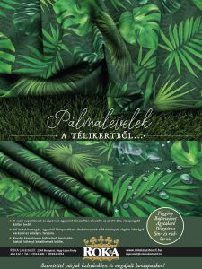 veranda magazin 2021 március április ROKA Lakástextil pálmaleveles kültéri dekorvászon