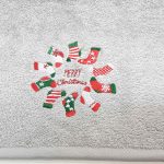 Pamut törölköző Karácsony ezüst zoom