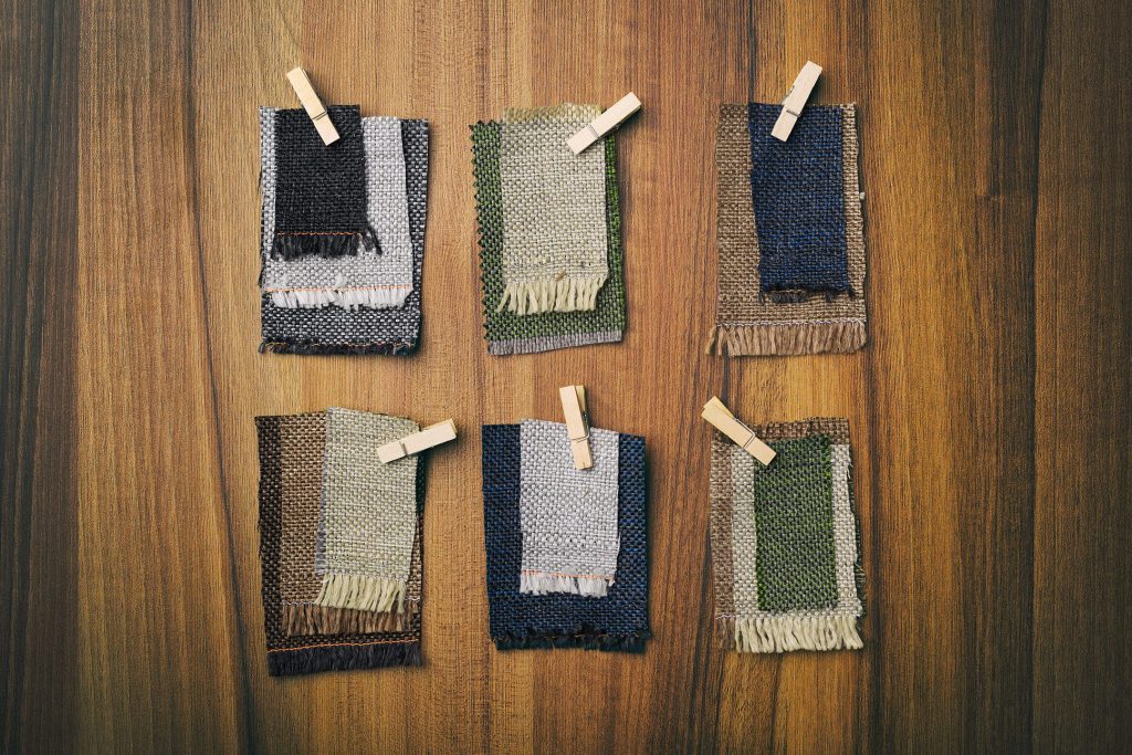 Greta újrahasznosított bútorszövet színek