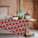 mikulásvirág karácsonyi dekorvászon és asztalterítő