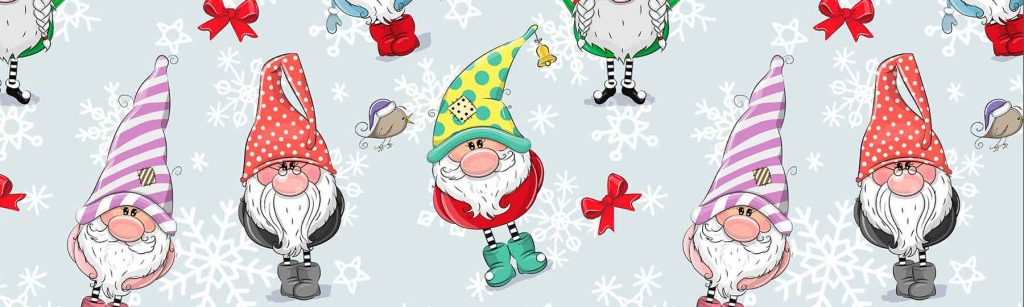 Téli manók dekorvászon banner