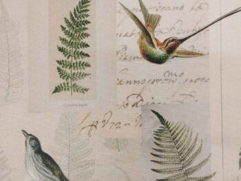 Növények és madarak pamutvászon kolibri