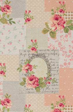 rózsás gobelin bútorszövet