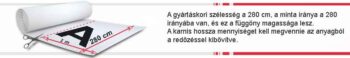 Mintairány, tekercs méret, vágási méret - 280