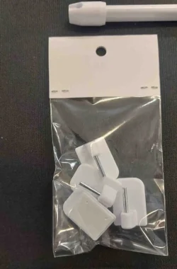 Öntapadós vitrázs kampó fehér vitrázsrúddal