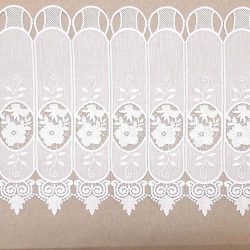 Sophia fényáteresztő vitrázs-függöny fehér C01 45 cm hímzett