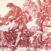 Életképes bordó dekorvászon Toile de jouy 1 zoom