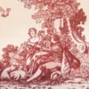 Életképes bordó dekorvászon Toile de jouy zoom2