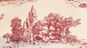 Életképes bordó dekorvászon Toile de jouy zoom4