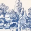 Életképes kék dekorvászon Toile de jouy zoom4