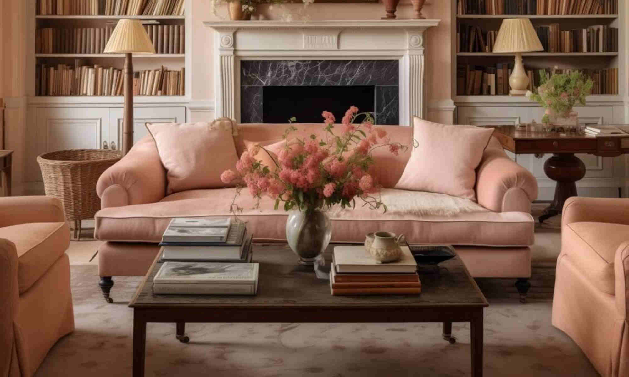 ROKA Lakástextil - 2024 év színe PEACH enteriőr