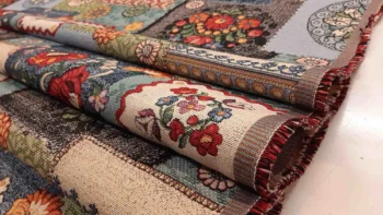 Folklore Jeans gobelin bútorszövet hullámos