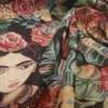 Frida Kahlo gobelin bútorszövet gyűrt