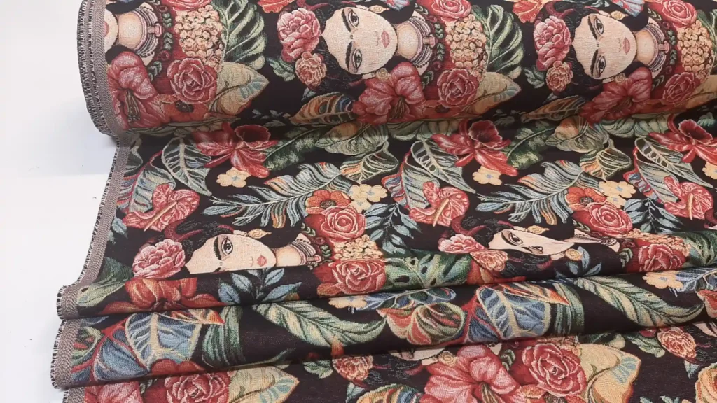 Frida Kahlo gobelin bútorszövet hullám tekercs
