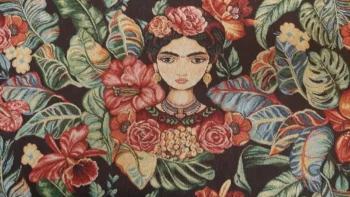 Frida Kahlo gobelin bútorszövet zoom arc
