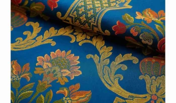 Ornamento sötétítőfüggöny és bútorkárpit kék hullámos