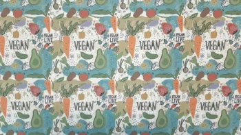 Vegan Live pamutvászon 300cm dupla