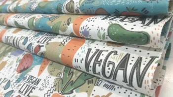 Vegan Live pamutvászon 300cm dupla hullám