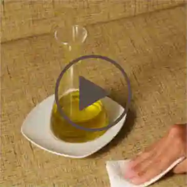 olaj folt eltávolítás aquaclean anyagból - tisztítás tiszta vízzel - video