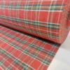 Skót kockás dekorvászon lurex arany szállal tekercs