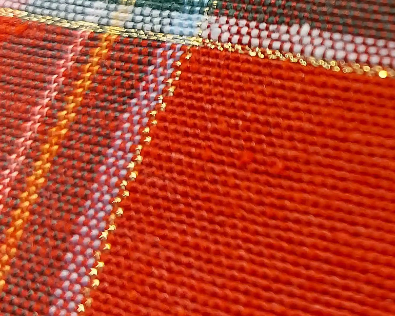 Skót kockás dekorvászon lurex arany szállal zoom arany