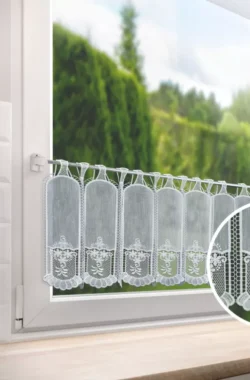 Hímzett vastag etamin vitrázsfüggöny 50-70-90 cm K218/1