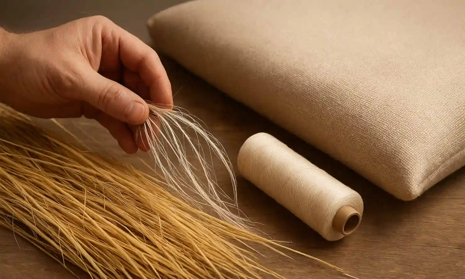 szalma szálból textil