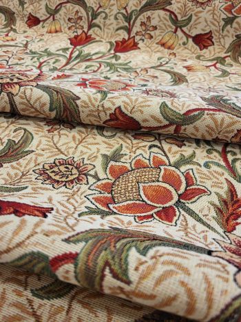 Madár varázs bézs gobelin bútorszövet hullámos